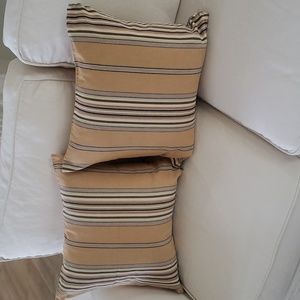 Pair of Made In USA Striped Pillow Covers